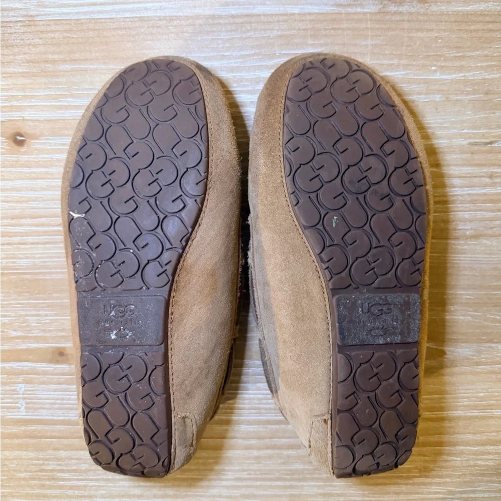 UGG Brown Suede Moccasin Slippers size 4